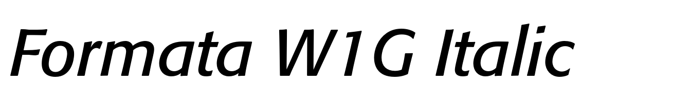 Formata W1G Italic